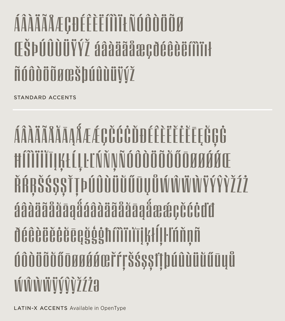 Peristyle: Latin-X Character Set